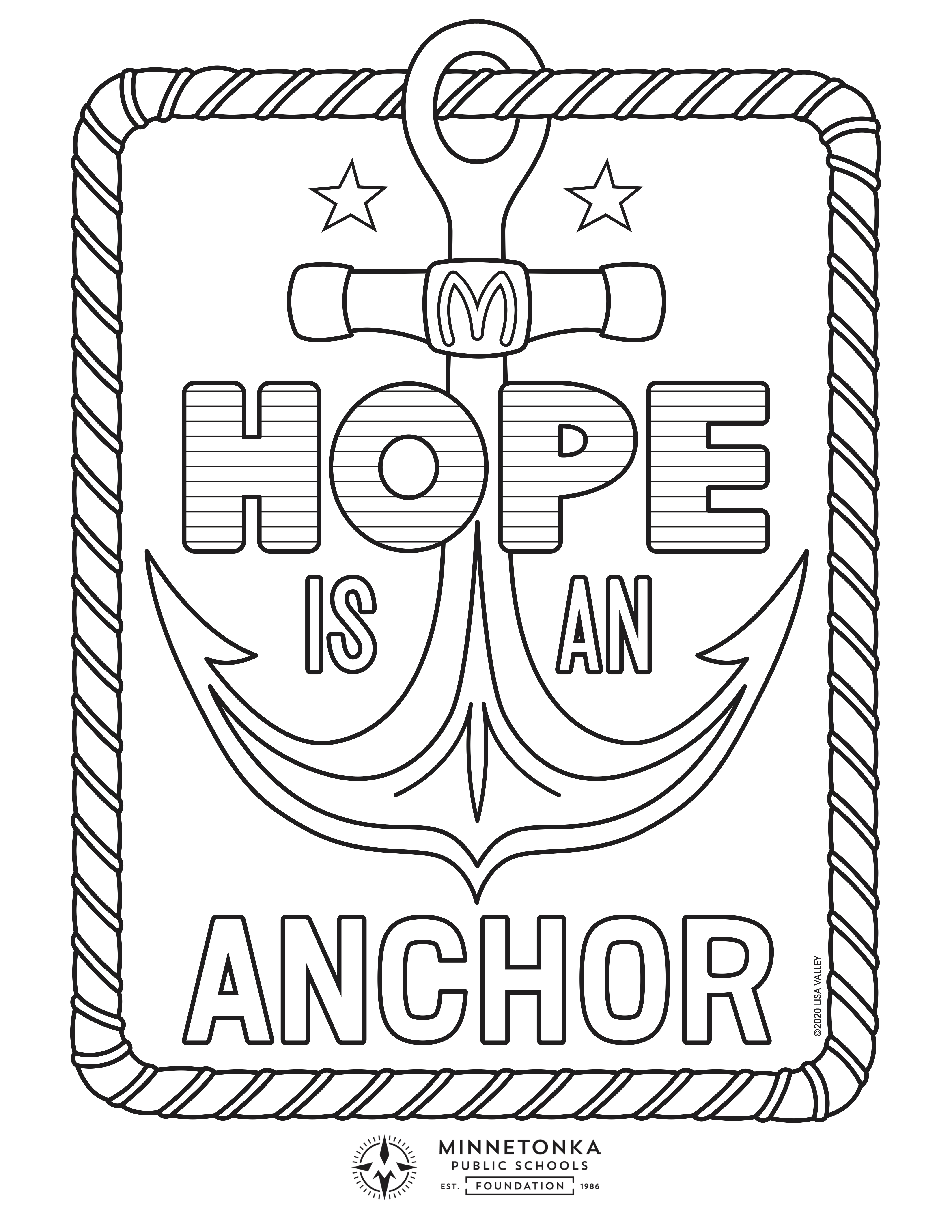 Anchor Coloring Sheet Anglais