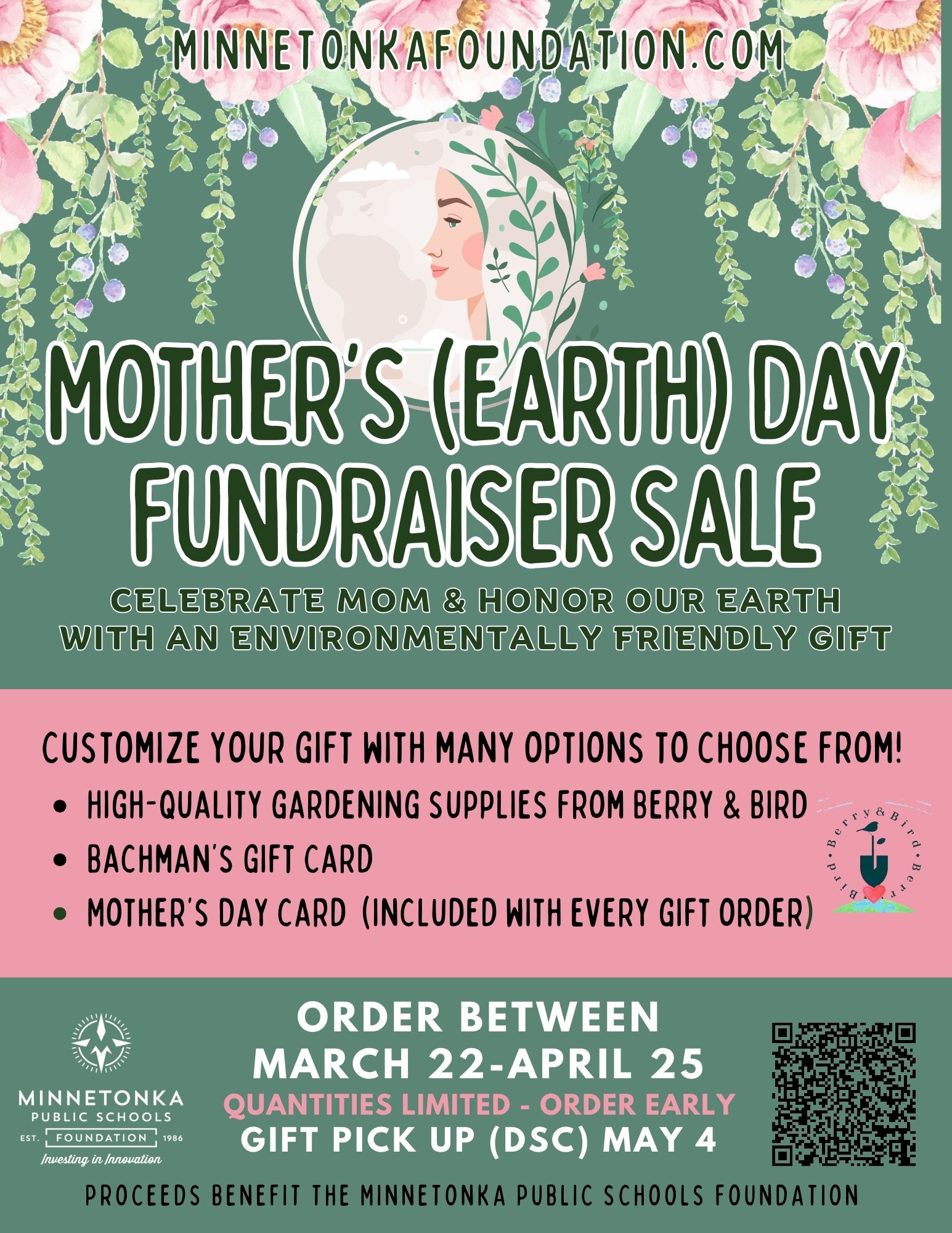 Vente de fonds pour la fête des mères (de la Terre)