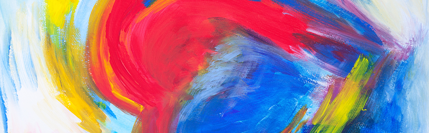 Gros plan d'une peinture abstraite colorée