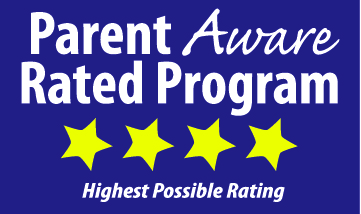 logo "parent aware" avec classement 4 étoiles